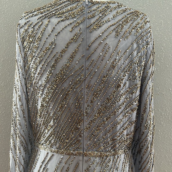 MAC DUGGAL Long Sleeve Beaded Column Gown 5240 NWT - Picture 9 of 17